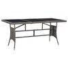vidaXL Mesa de jardim em vime PE 170x80x74 cm cinzento