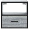vidaXL Mesas de cabeceira de parede 2 pcs 40x31x39,5cm cinzento sonoma
