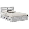 vidaXL Estrutura da Cama Cinzento 140 x 190 cm Madeira de Engenharia