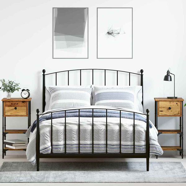 vidaXL Arm&aacute;rio de Cabeceira 2 pcs Castanho 33,5 x 36 x 70 cm