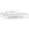 vidaXL Estrutura de cama 200x200 cm pinho maci&ccedil;o branco