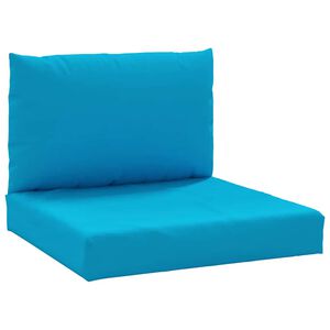 vidaXL Almofad&otilde;es para paletes 2 pcs tecido oxford azul-claro