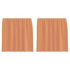 vidaXL Cortinas de voile com bolsos para var&atilde;o 2 pcs terracota