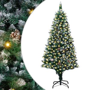 vidaXL &Aacute;rvore de Natal Artificial Verde 180 cm PVC, A&ccedil;o e Pl&aacute;stico