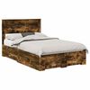 vidaXL Estrutura da Cama com gaveta Carvalho Defumado 135 x 190 cm