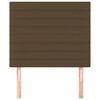 vidaXL Cabeceira 90x5x118/128 cm Tecido Castanho Escuro