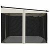 vidaXL Gazebo com paredes de malha 3x3 m aço creme