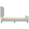 vidaXL Cama Box com cabeceira Cinzento-claro 160 x 200 cm Veludo