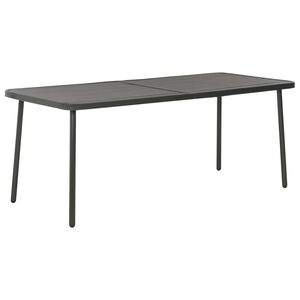 vidaXL Mesa de jardim 180x83x72 cm a&ccedil;o cinzento-escuro