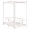vidaXL Estrutura de cama infantil 70x140 cm pinho maciço branco