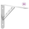 vidaXL Suportes prateleira 4pcs 30x2,5x15,5 cm a&ccedil;o inoxid&aacute;vel prateado