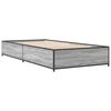vidaXL Estrutura cama 100x200 cm derivados madeira/metal cinza sonoma
