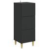 vidaXL Gabinete de Gavetas Preto 33 x 34,5 x 90 cm