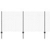 vidaXL Cerca com Poste Cinzeto 1 x 25 m Aço