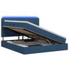 vidaXL Cama de Armazenamento LED com Colch&atilde;o Azul 180 x 200 cm Tecido