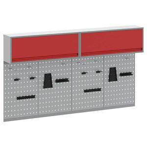 vidaXL Conjunto de Arm&aacute;rios de Ferramentas 6 pcs Vermelho