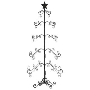 vidaXL Árvore de Natal para decoração 150 cm metal preto