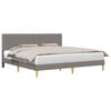 vidaXL Estrutura da Cama Cinzento-acastanhado 200 x 200 cm Tecido