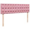 vidaXL Estrutura de cama otomana com colch&otilde;es 160x200 cm veludo rosa