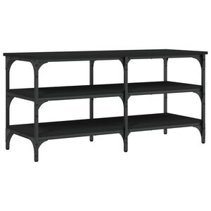 vidaXL Banco sapateira 100x38,5x49 cm derivados de madeira preto