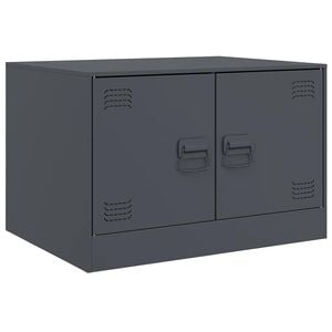 vidaXL Mesa de centro 67x50x44 cm a&ccedil;o antracite