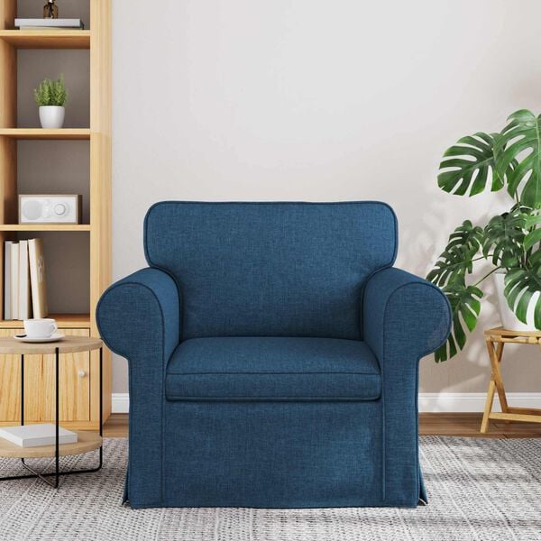 vidaXL Sof&aacute; Azul Dimens&otilde;es gerais: 95 x 82 x 80 cm (L x P x A) Veludo