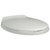 vidaXL Tampo de sanita com fecho suave oval branco