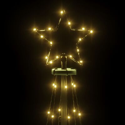 vidaXL Árvore de Natal em cone 108 luzes LED 70x180 cm branco quente