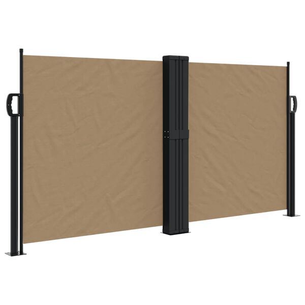 vidaXL Toldo lateral retr&aacute;til 120x600 cm cinzento-acastanhado