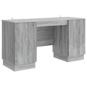 vidaXL Mesa Sonoma Cinzento 142,5 x 50 x 75 cm Derivados de Madeira