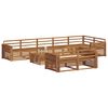 vidaXL Conjunto de Sof&aacute;s para Exterior 9 pcs Natural