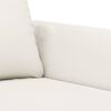 vidaXL Sof&aacute; de 3 lugares 180 cm couro artificial cor creme