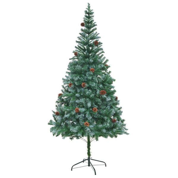 vidaXL &Aacute;rvore de Natal artificial com pinhas 210 cm