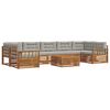vidaXL Conjunto de Sof&aacute;s para Exterior 8 pcs Cinza Natural e Claro