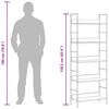 vidaXL Estante com 5 prateleiras derivados de madeira cor carvalho