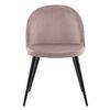 Venture Home Cadeiras de jantar Velvet 2 pcs veludo preto/rosa sujo