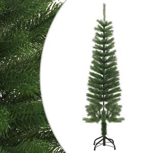 vidaXL Árvore de Natal artificial fina com suporte PE 150 cm