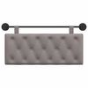 vidaXL Cabeceira Suspensa Cinzento-acastanhado 110 x 55 x 7 cm tecido
