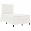 vidaXL Cama Box Creme e Branco 120 x 190 cm Tecido de Veludo Cotele