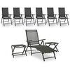 vidaXL 9 pcs conjunto lounge de jardim preto e antracite