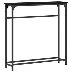 vidaXL Aparador Carvalho Preto 75 x 19,5 x 75 cm Derivados de Madeira