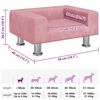vidaXL Cama para cães 50x40x26,5 cm veludo rosa