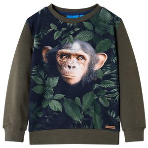 Sweatshirt para crian&ccedil;a cor caqui 104