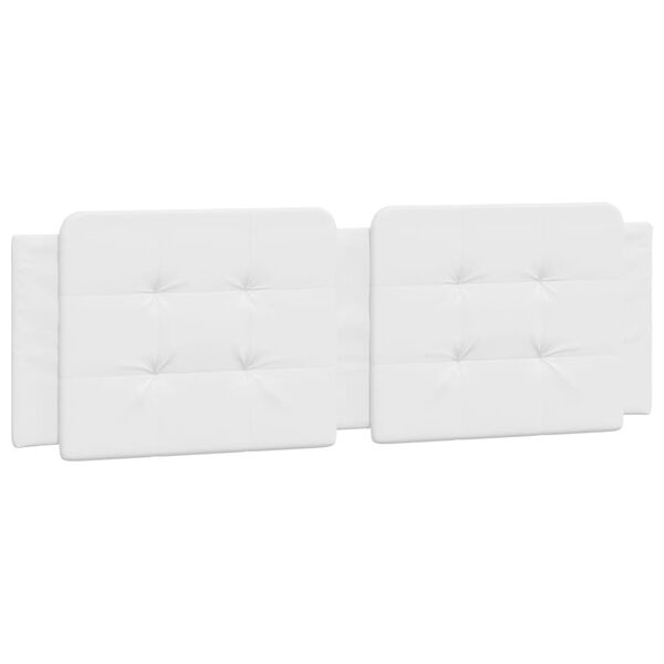vidaXL Almofadão de cabeceira Zadar 152 cm couro artificial branco