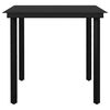 vidaXL 5 pcs Conjunto de jantar para jardim preto