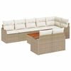 vidaXL Conjunto de Sof&aacute; de Jardim 9 unid. Bege vime PE