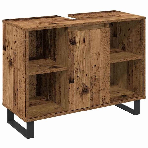 vidaXL Conjunto de M&oacute;veis para Banheiro com prateleira 3 pcs Castanho