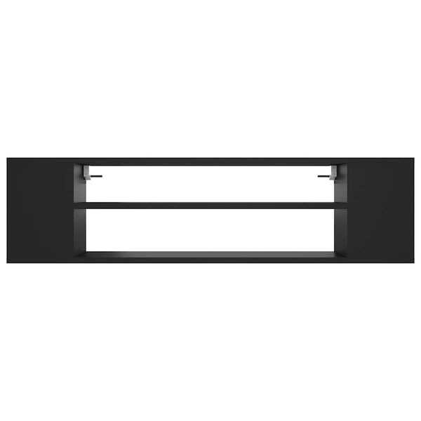 vidaXL Arm&aacute;rio TV suspenso 100x30x26,5 cm derivados de madeira preto