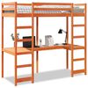 vidaXL Cama alta sem colch&atilde;o 80x200 cm pinho maci&ccedil;o castanho-mel
