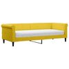 vidaXL Sof&aacute;-cama com colch&atilde;o 80x200 cm veludo amarelo